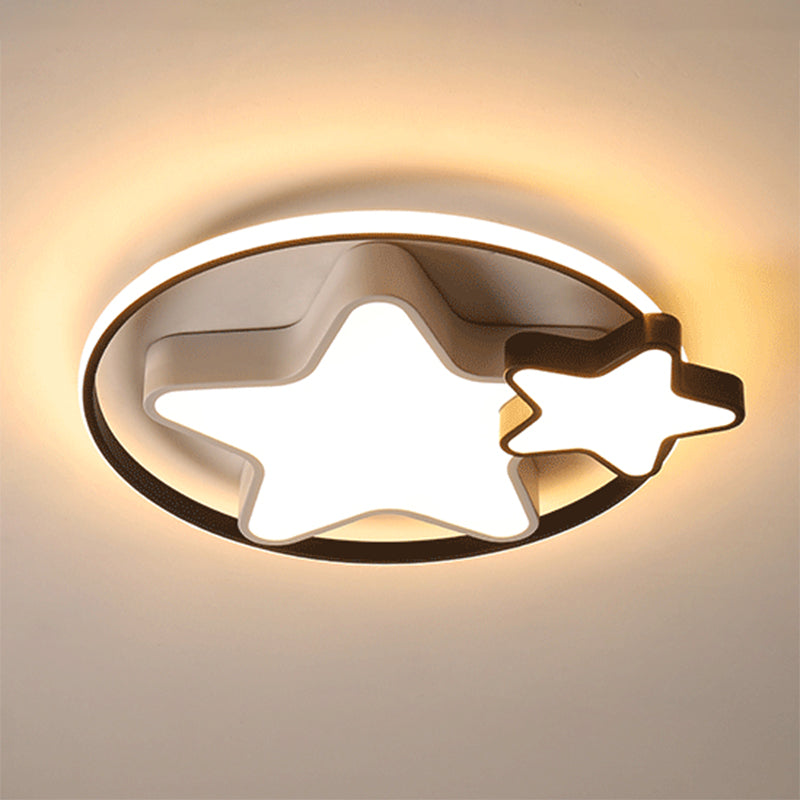 Dubbele Pentagram Acryl LED Plafond Licht Kinderen Kamer Creatief Flush-mount Verlichting