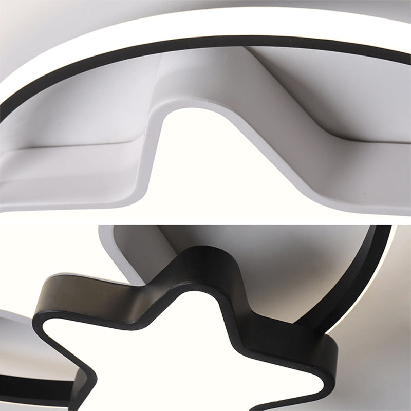 Dubbele Pentagram Acryl LED Plafond Licht Kinderen Kamer Creatief Flush-mount Verlichting