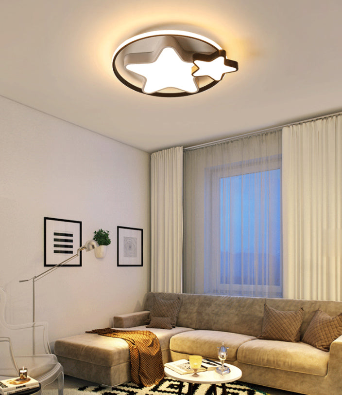 Dubbele Pentagram Acryl LED Plafond Licht Kinderen Kamer Creatief Flush-mount Verlichting