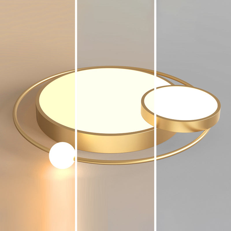 Scandinavische stijl slaapkamer LED-verlichtingsarmatuur 3-lichts creatieve ronde huis decoratieve plafondlamp