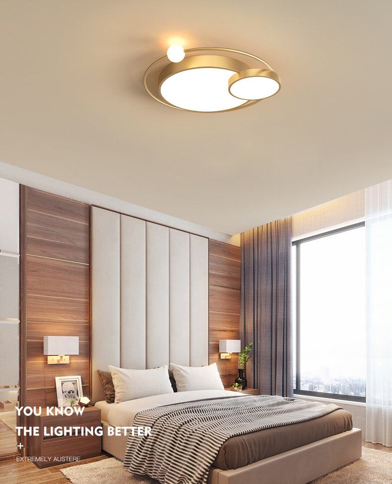 Scandinavische stijl slaapkamer LED-verlichtingsarmatuur 3-lichts creatieve ronde huis decoratieve plafondlamp
