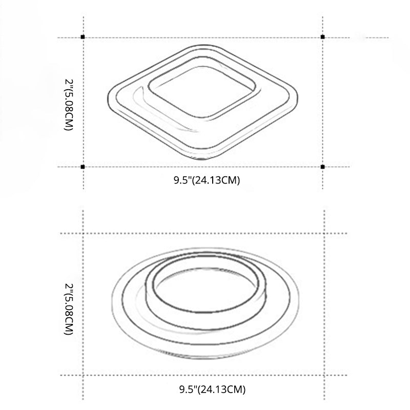 9.5 Inches Brede Eenvoud Mini Plafond Licht Modern Style LED Flush-mount Lamp voor Foyer Aisle