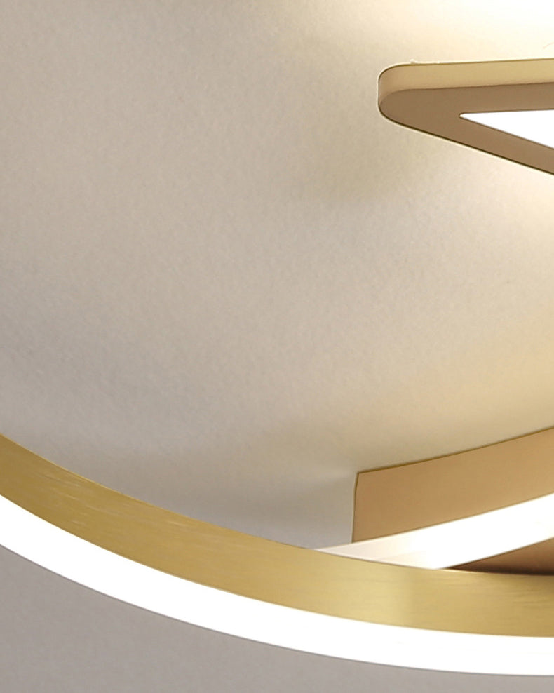 Moon And Star Flush Mount Ceiling Light Contemporary Acrylic Ceiling Mount Light Fixture for Children Bedroom