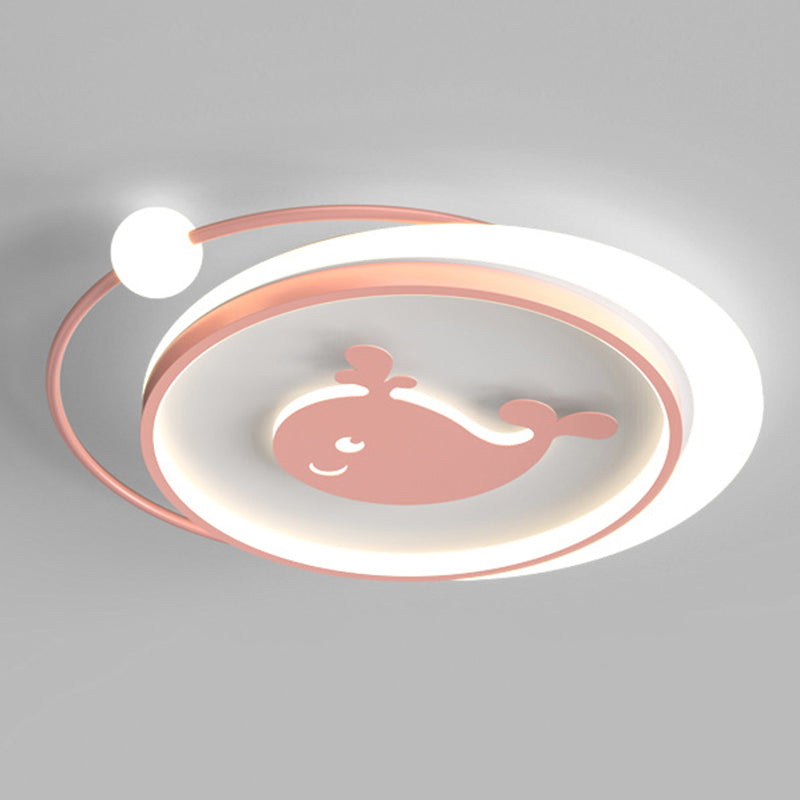 LED Flush Mount Ceiling Light Cartoon Acrylic Ceiling Mount Chandelier for Bedroom