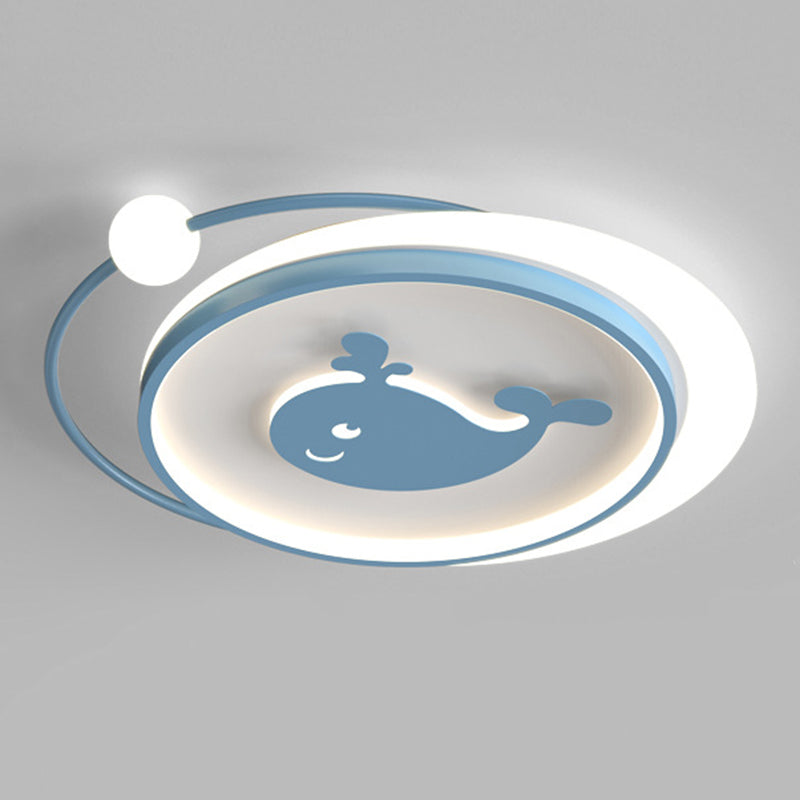 LED Flush Mount Ceiling Light Cartoon Acrylic Ceiling Mount Chandelier for Bedroom