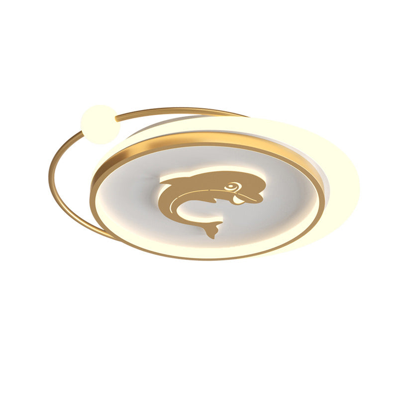 LED Flush Mount Ceiling Light Cartoon Acrylic Ceiling Mount Chandelier for Bedroom