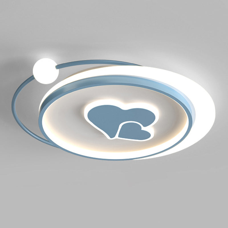 LED Flush Mount Ceiling Light Cartoon Acrylic Ceiling Mount Chandelier for Bedroom