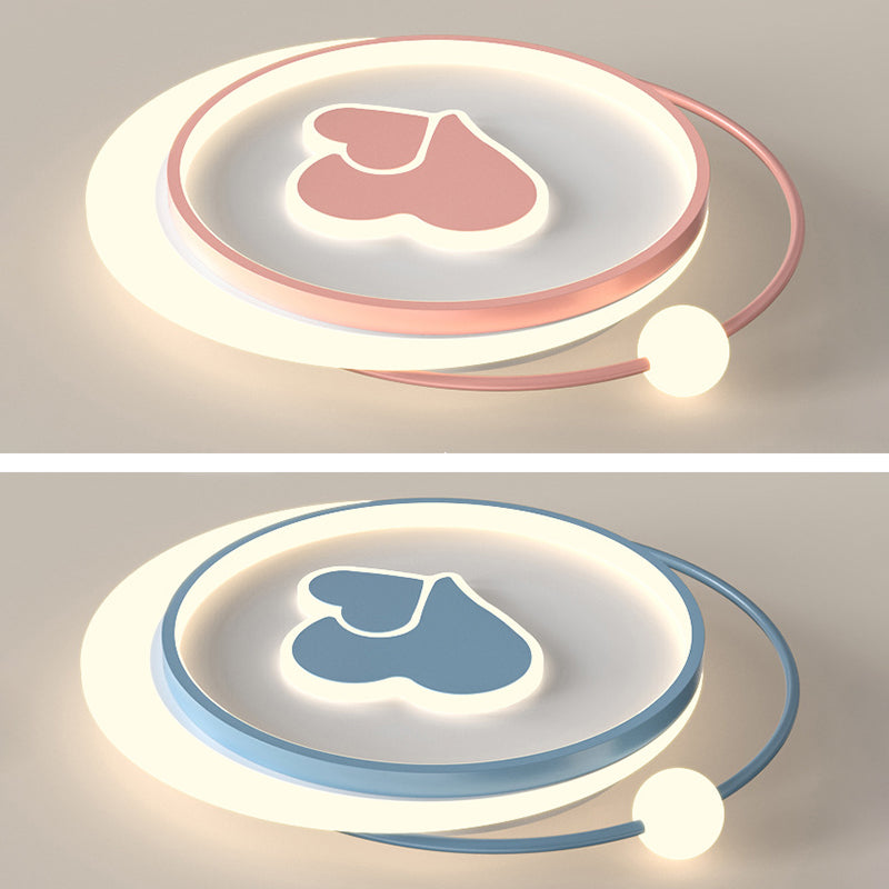 LED Flush Mount Ceiling Light Cartoon Acrylic Ceiling Mount Chandelier for Bedroom