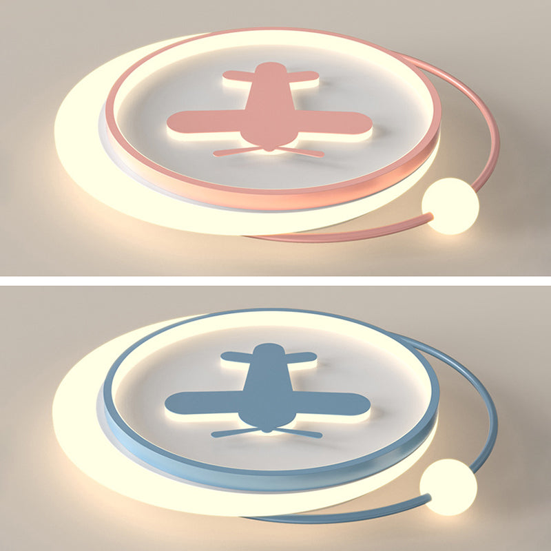 LED Flush Mount Ceiling Light Cartoon Acrylic Ceiling Mount Chandelier for Bedroom