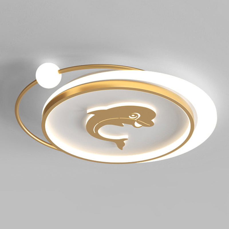 LED Flush Mount Ceiling Light Cartoon Acrylic Ceiling Mount Chandelier for Bedroom