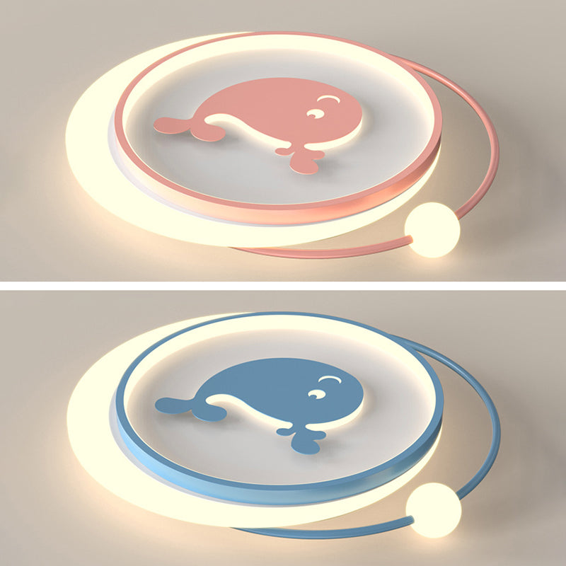 LED Flush Mount Ceiling Light Cartoon Acrylic Ceiling Mount Chandelier for Bedroom