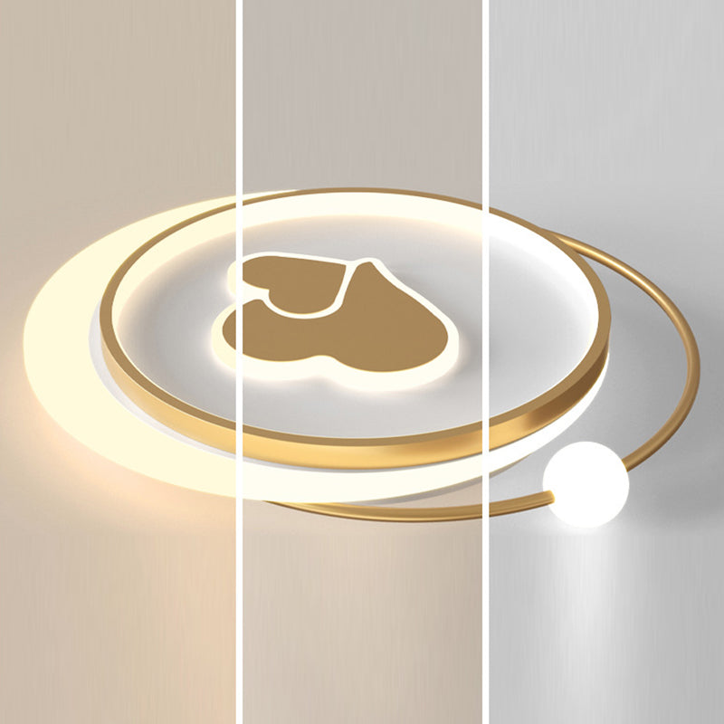 LED Flush Mount Ceiling Light Cartoon Acrylic Ceiling Mount Chandelier for Bedroom