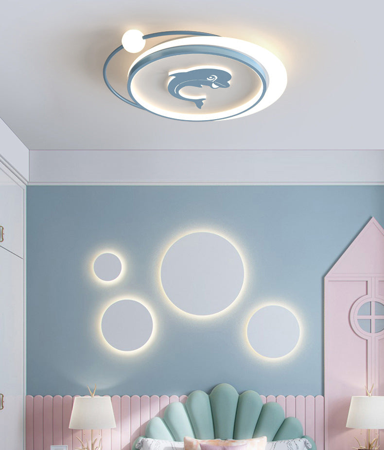 LED Flush Mount Ceiling Light Cartoon Acrylic Ceiling Mount Chandelier for Bedroom