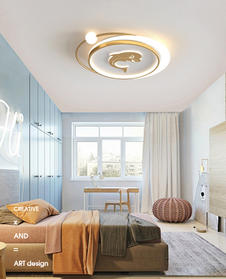 LED Flush Mount Ceiling Light Cartoon Acrylic Ceiling Mount Chandelier for Bedroom