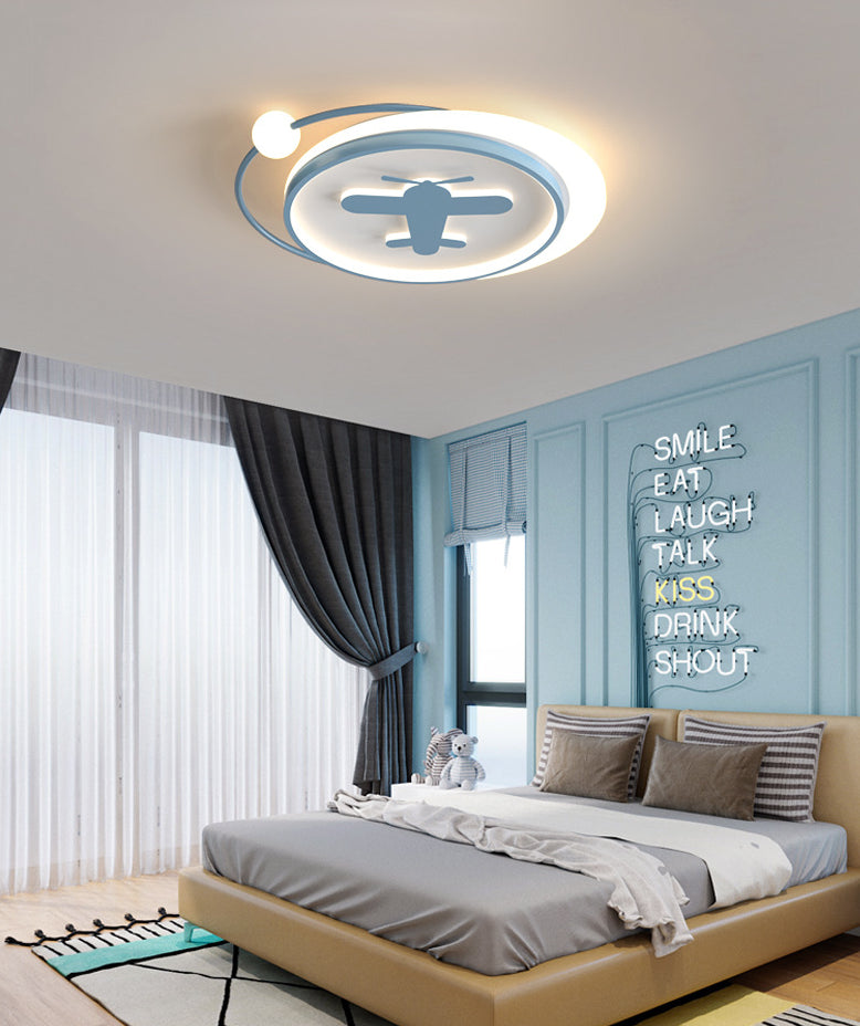 LED Flush Mount Ceiling Light Cartoon Acrylic Ceiling Mount Chandelier for Bedroom
