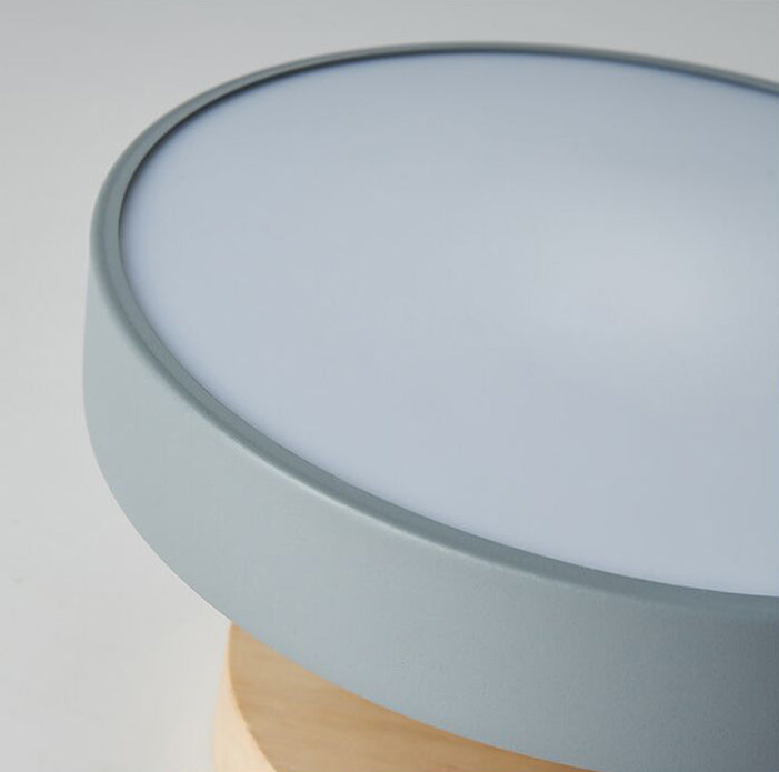 Lámpara de techo semi empotrada nórdica LED de metal con montaje semi empotrado para pasillo circular