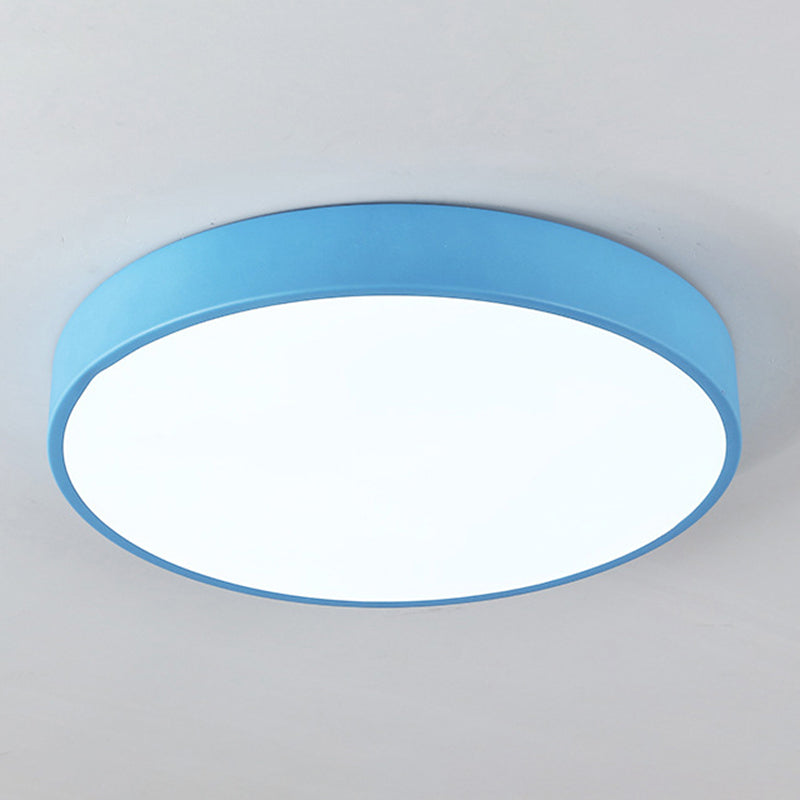 Circle Flush Mount Ceiling Lighting Fixture Nordic LED Metal Close to Ceiling Lighting