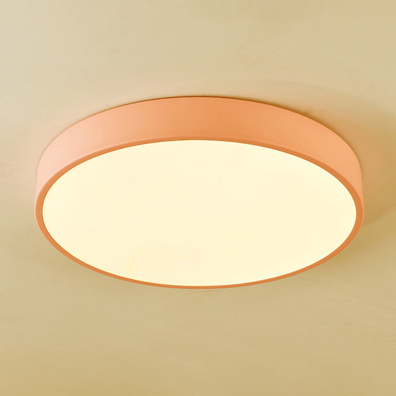 Circle Flush Mount Ceiling Lighting Fixture Nordic LED Metal Close to Ceiling Lighting