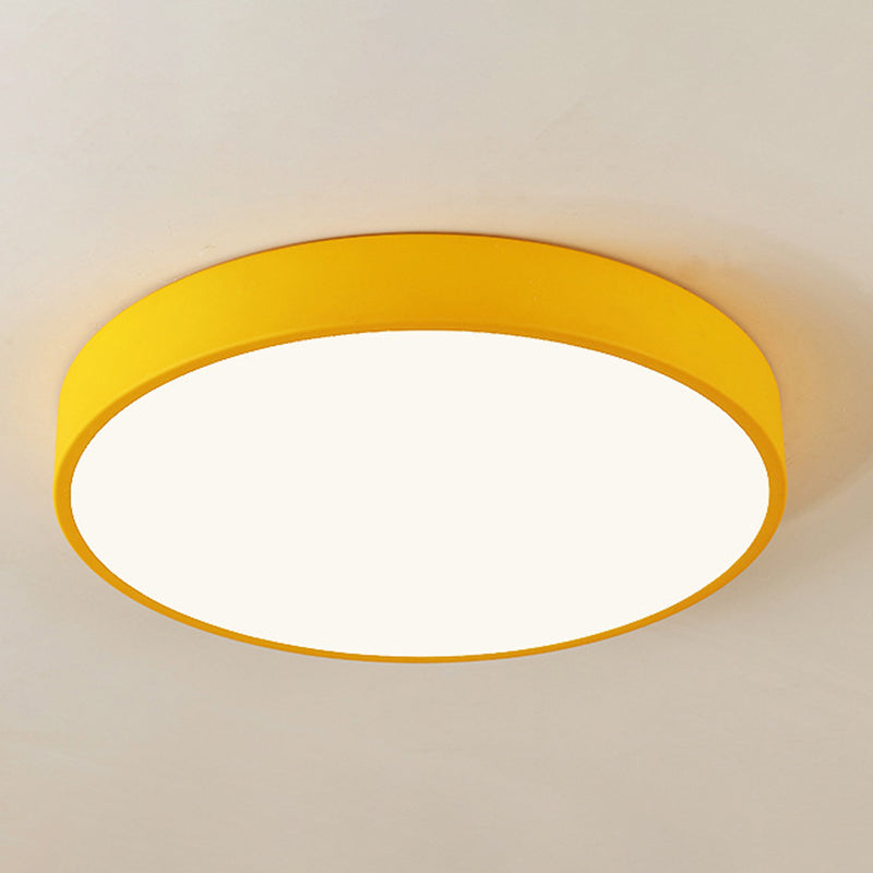 Circle Flush Mount Ceiling Lighting Fixture Nordic LED Metal Close to Ceiling Lighting