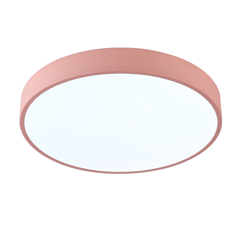Circle Flush Mount Ceiling Lighting Fixture Nordic LED Metal Close to Ceiling Lighting