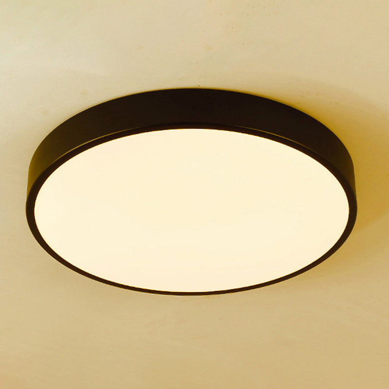 Circle Flush Mount Ceiling Lighting Fixture Nordic LED Metal Close to Ceiling Lighting