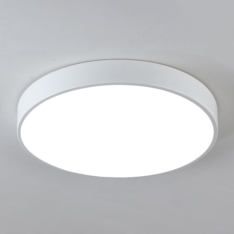 Circle Flush Mount Ceiling Lighting Fixture Nordic LED Metal Close to Ceiling Lighting