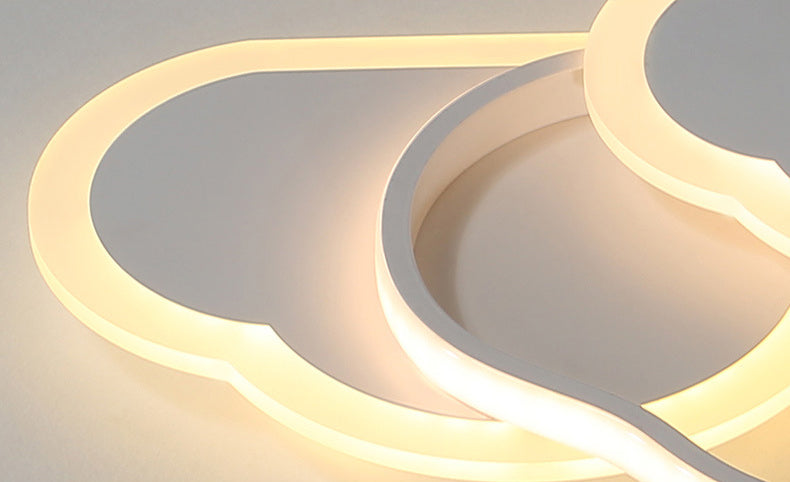 Simple Style LED Close to Ceiling Lamp Cloud Ceiling Mounted Light with Metal Shade