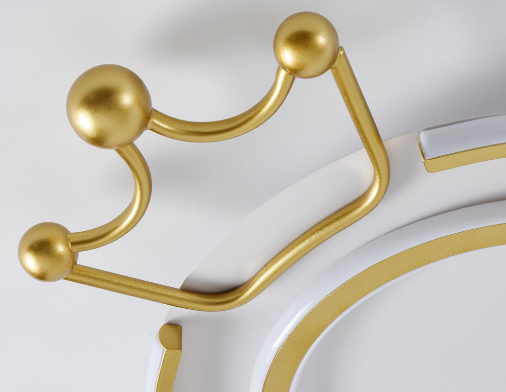 Crown Flush Mount Light 1 Light Aluminum Contemporary Flush Mount Spotlight for Children Bedroom