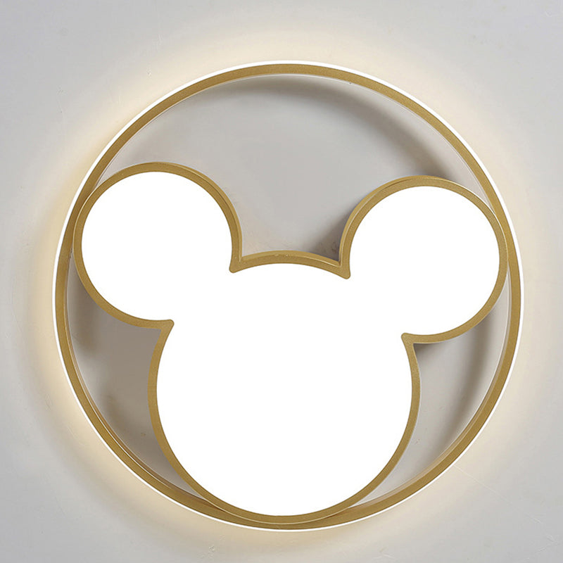 Luces de techo empotradas con forma de ratón, 1 luz, lámpara empotrada de acrílico con dibujos animados