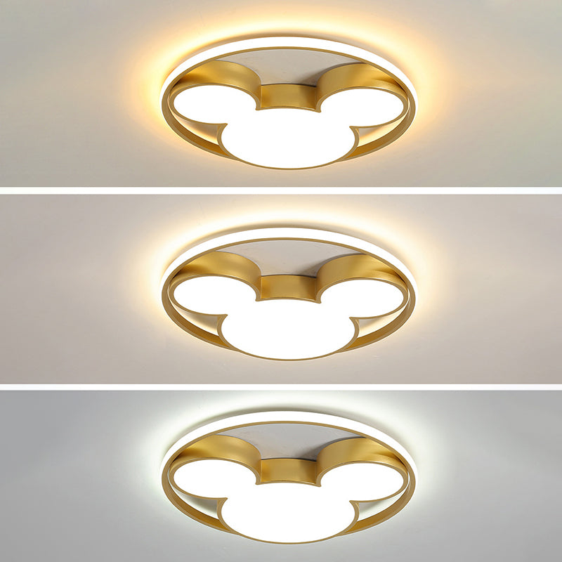 Luces de techo empotradas con forma de ratón, 1 luz, lámpara empotrada de acrílico con dibujos animados