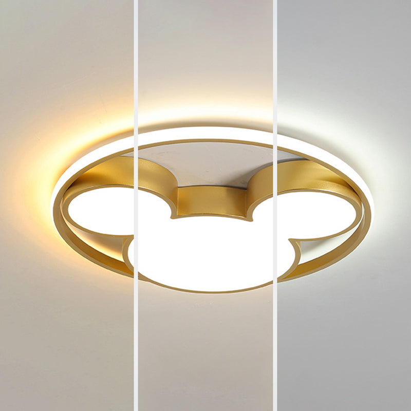 Luces de techo empotradas con forma de ratón, 1 luz, lámpara empotrada de acrílico con dibujos animados