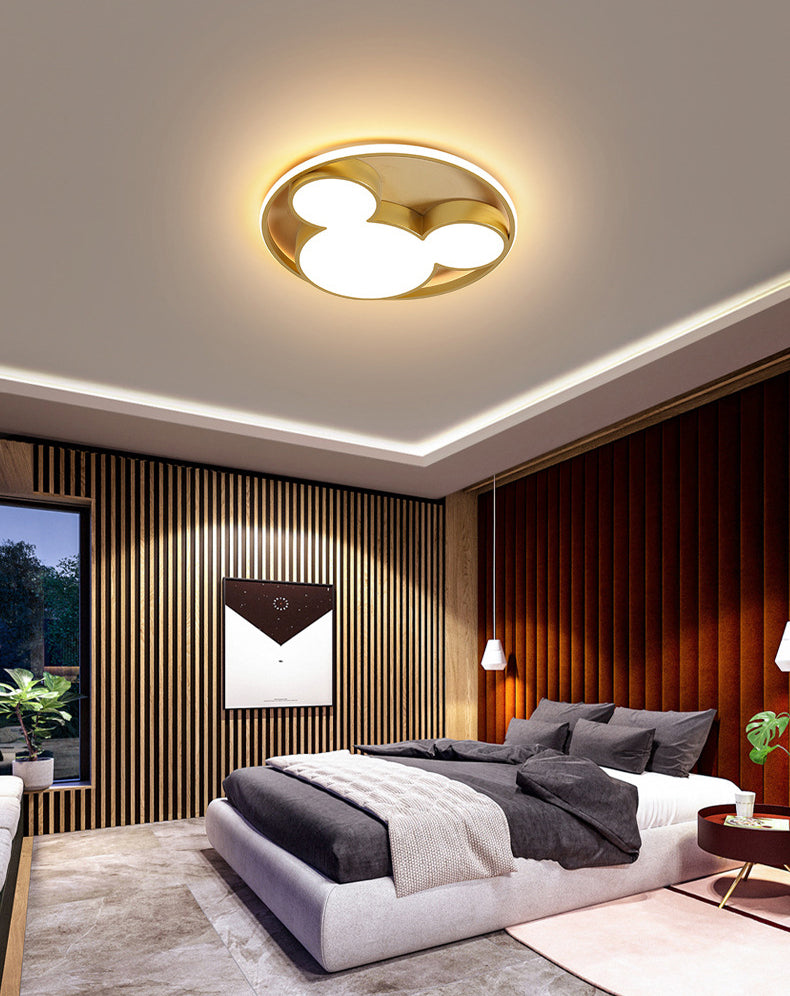 Luces de techo empotradas con forma de ratón, 1 luz, lámpara empotrada de acrílico con dibujos animados