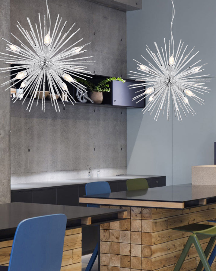 Luce a ciondolo riccoso in stile postmoderno Metal 8 lampadari il lampadario sospeso