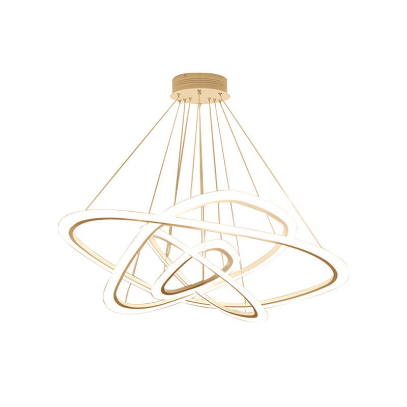 Lámpara de lámpara de nivel triangular blanco simplicidad acrílico LED LEULLACIÓN para comedor