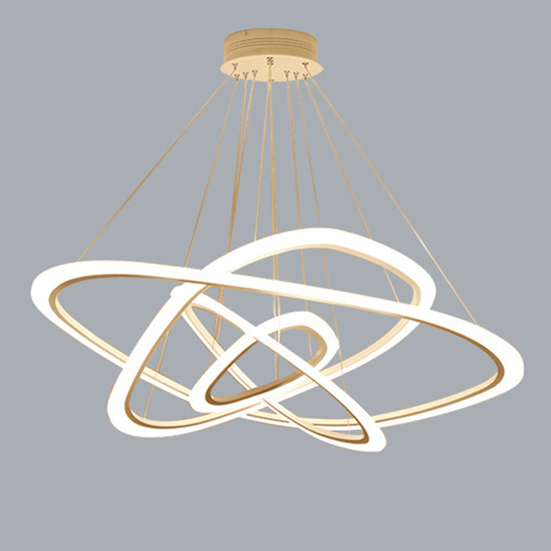 Lámpara de lámpara de nivel triangular blanco simplicidad acrílico LED LEULLACIÓN para comedor