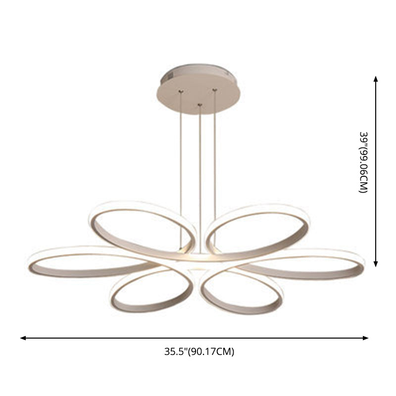 Lámpara de colgación de led de flores simplicidad acrílico comedor lineal encosnedora