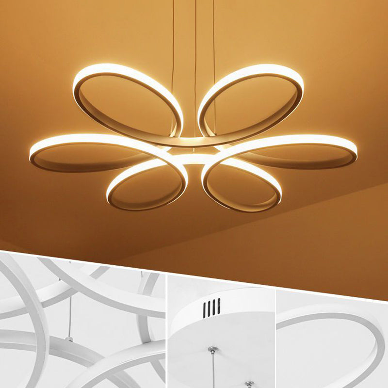 Lámpara de colgación de led de flores simplicidad acrílico comedor lineal encosnedora