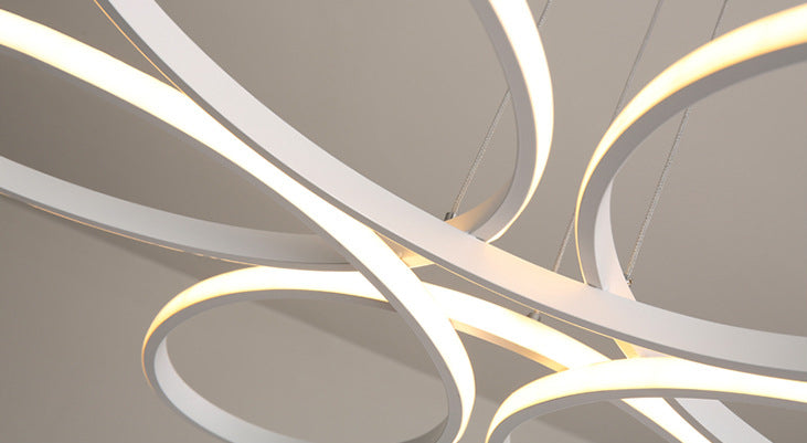 Lámpara de colgación de led de flores simplicidad acrílico comedor lineal encosnedora