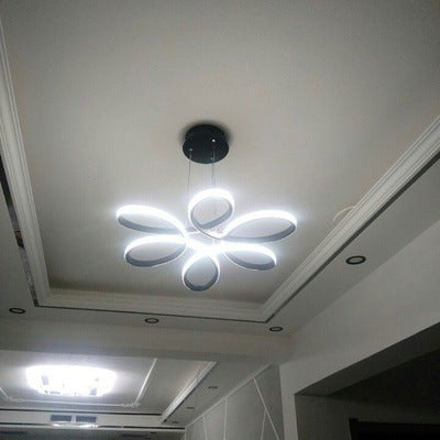 Lámpara de colgación de led de flores simplicidad acrílico comedor lineal encosnedora