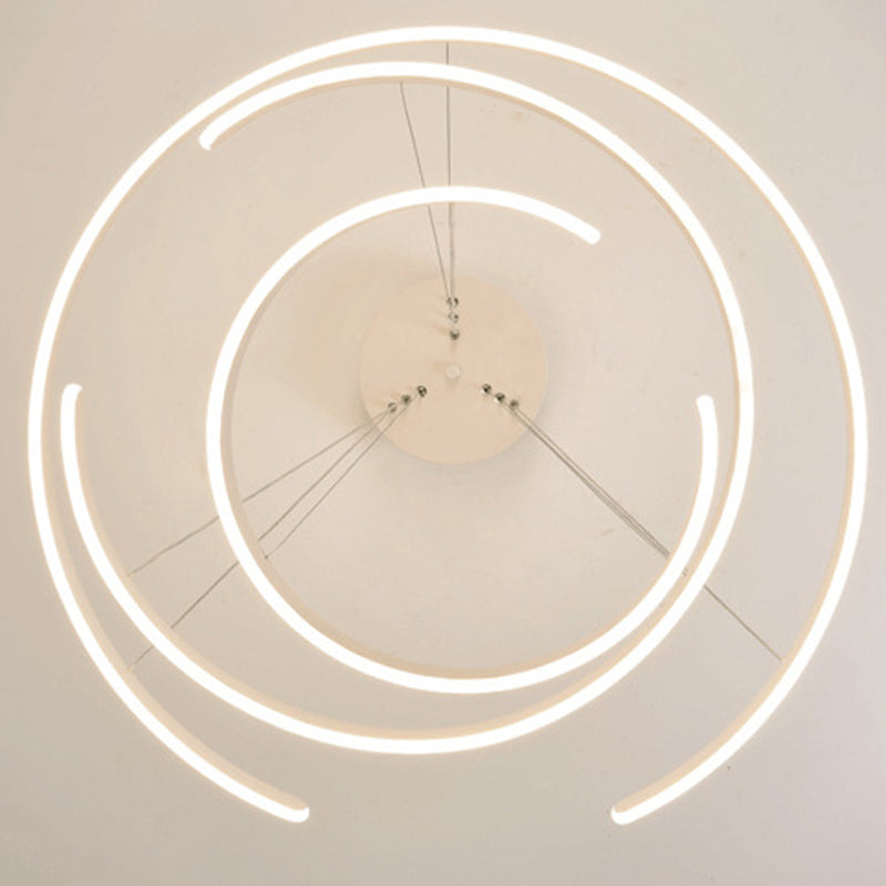 Luz de colgante de colgante de metal LED de estilo moderno de lámpara en forma de C en forma de C