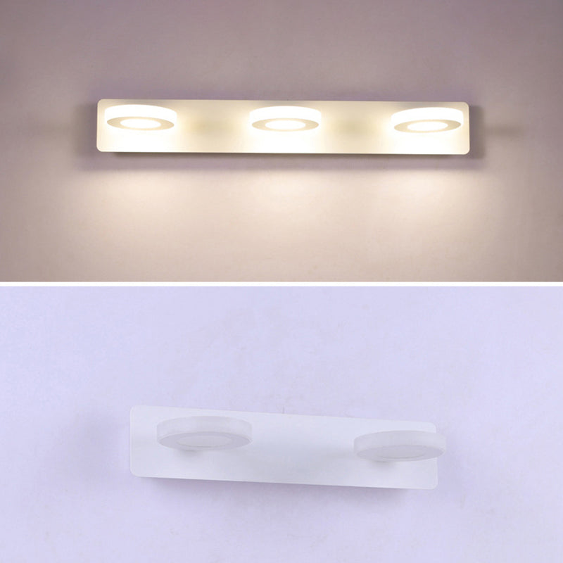 Geometric Wall Mounted Light Fixture Simplicity Style Acrylic LED White Wall Mount Lighting