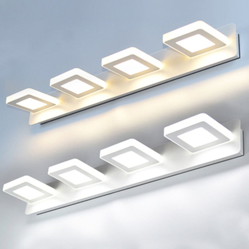 Geometric Wall Mounted Light Fixture Simplicity Style Acrylic LED White Wall Mount Lighting