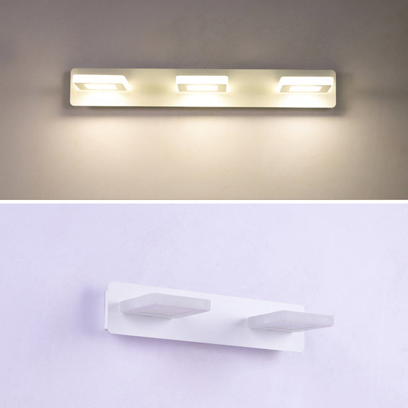 Geometric Wall Mounted Light Fixture Simplicity Style Acrylic LED White Wall Mount Lighting