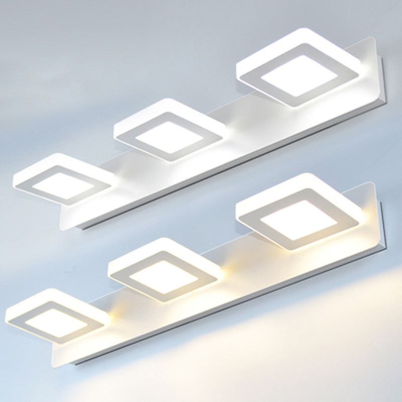 Geometric Wall Mounted Light Fixture Simplicity Style Acrylic LED White Wall Mount Lighting