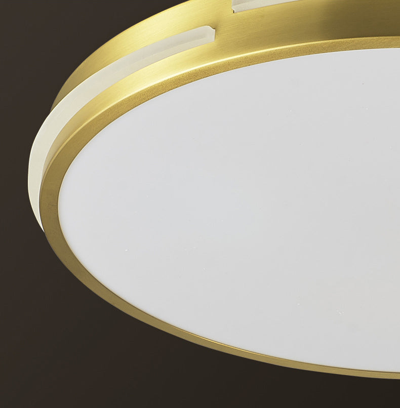 Drum Shape Metalen Plafond Verlichting Moderne Minimalistische Stijl LED Woonkamer Flush Lamp in Goud