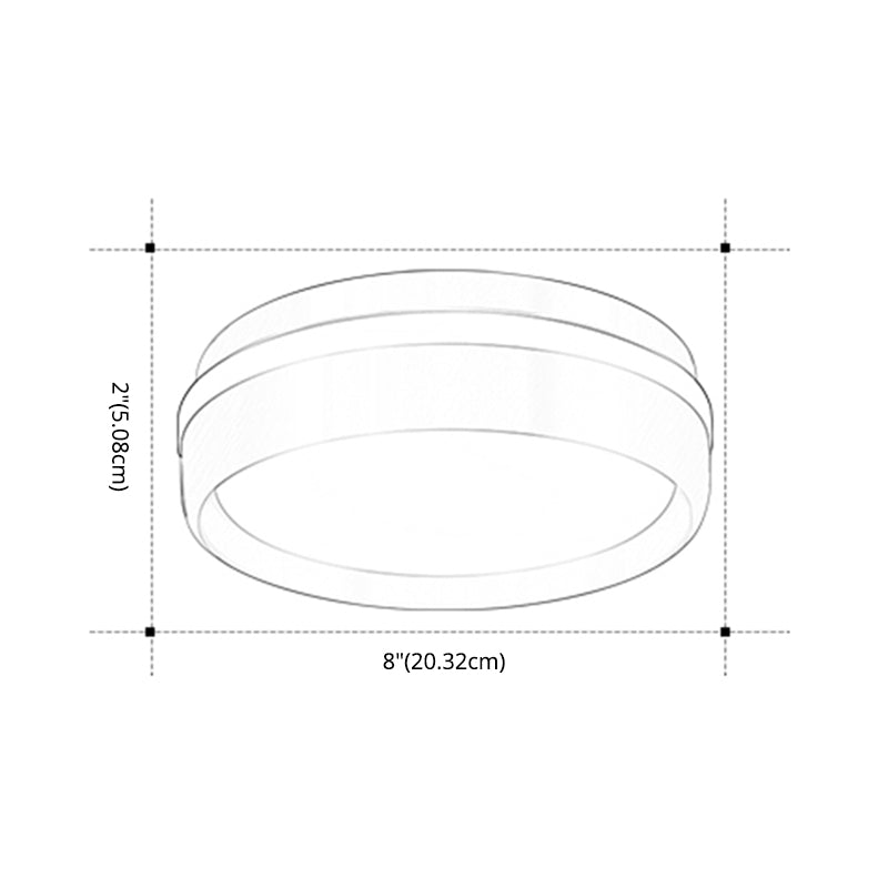 Gold Circular Flush Mount Lamp Modern Style Metal LED Flush Mount Lighting for Bedroom