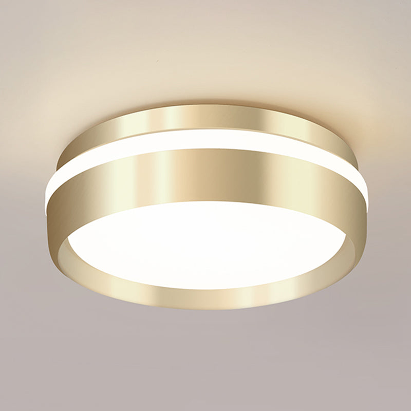 Gouden ronde inbouwlamp moderne stijl metalen LED inbouwverlichting voor slaapkamer