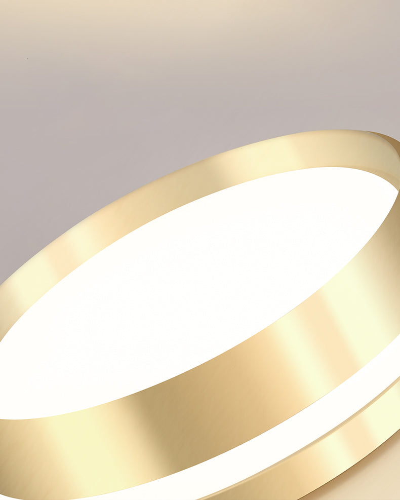 Gouden ronde inbouwlamp moderne stijl metalen LED inbouwverlichting voor slaapkamer