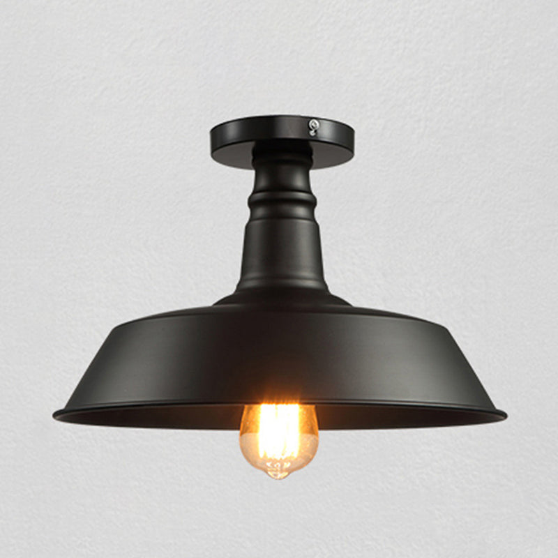 Montaje de techo de metal industrial Chandelier 1 Luz de techo de montaje en semi-ras de acero en forma de barra interior