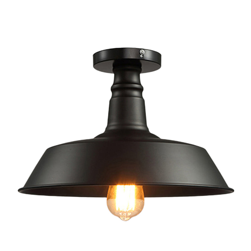 Montaje de techo de metal industrial Chandelier 1 Luz de techo de montaje en semi-ras de acero en forma de barra interior